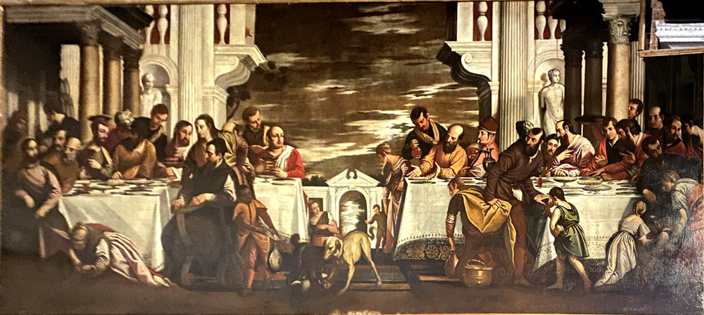 Jesus has dinner with a Pharisee